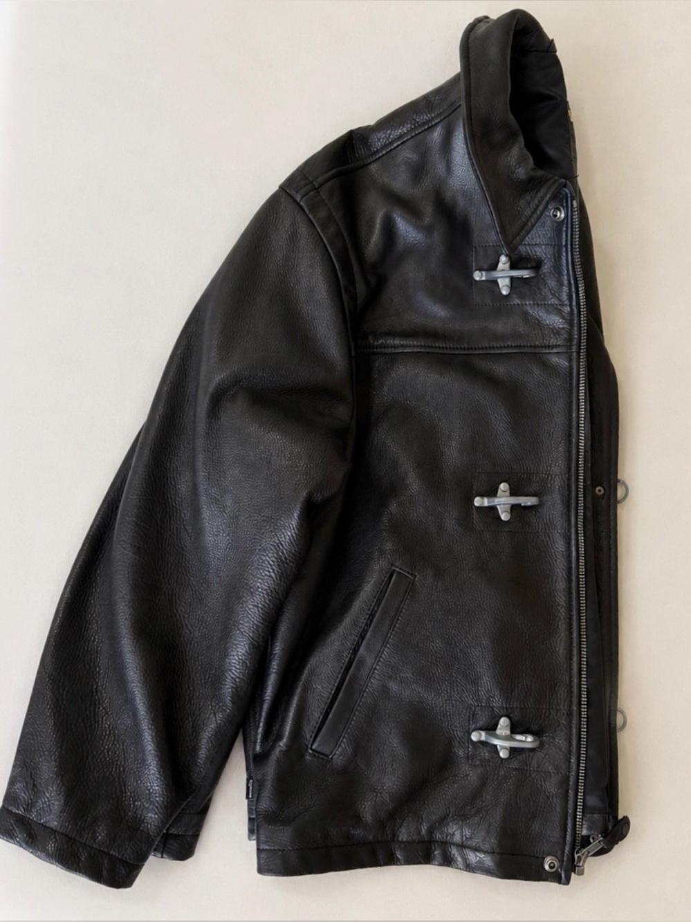 SUPREME x Schotts Leather Clip Jacket